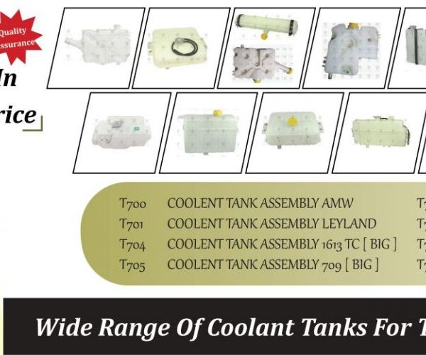 List Of Trendy's Coolant Tanks For TATA And Leyland
