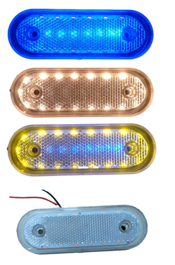 OVAL INDICATOR 24V YELLOW/BLUE