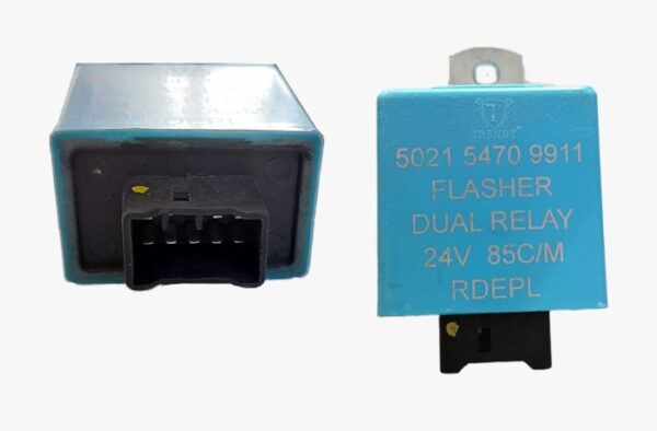 DUAL FLASHER RELAY CAT-6-24V BLUE SIGNA/ULTRA/ PRIMA/4018/3518 (8 PIN)